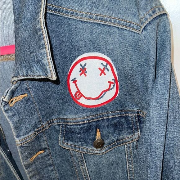 Kush Kano Denim Jacket with Red Patches - Picture 4 of 8